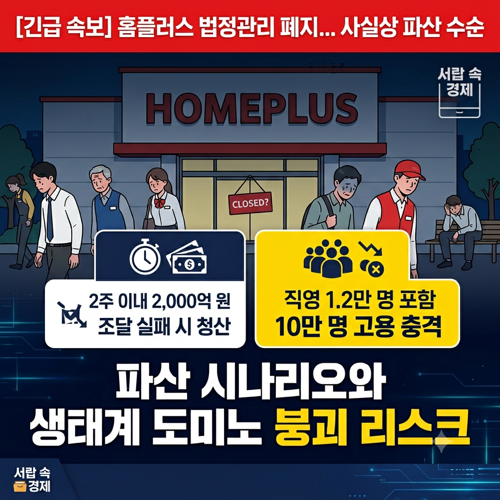홈플러스 파산 시나리오와 생태계 도미노 붕괴 리스크