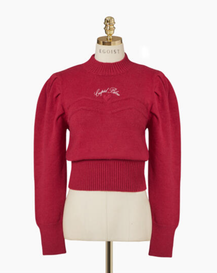 {니트} 붉은 진주 7회 :: 천희주(최유나) / 에고이스트 레드 레터링 퍼프 니트