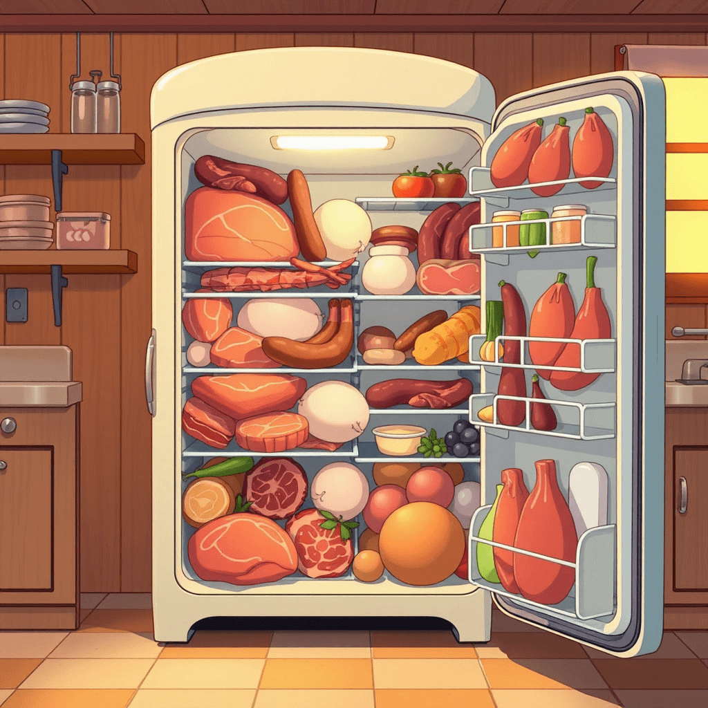냉장고에 고기가 가득한 꿈 해몽