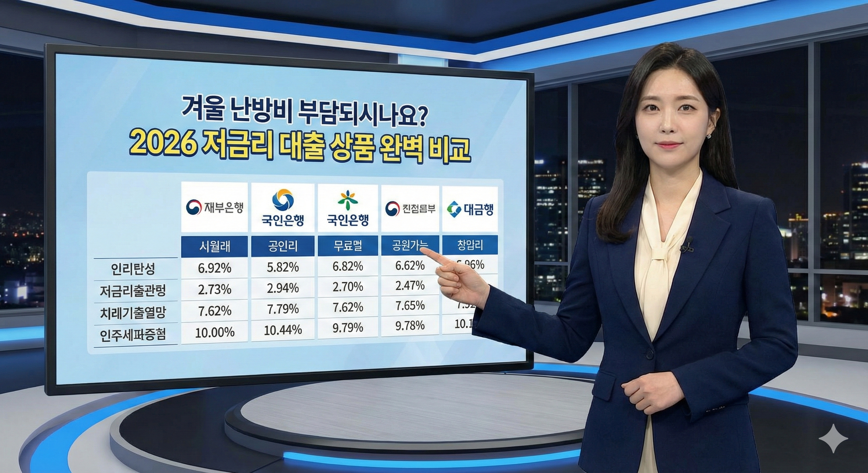 겨울 난방비 부담되시나요 2026 저금리 대출 상품 완벽 비교