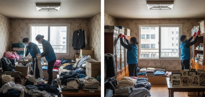 구미 고독사청소 및 정리중