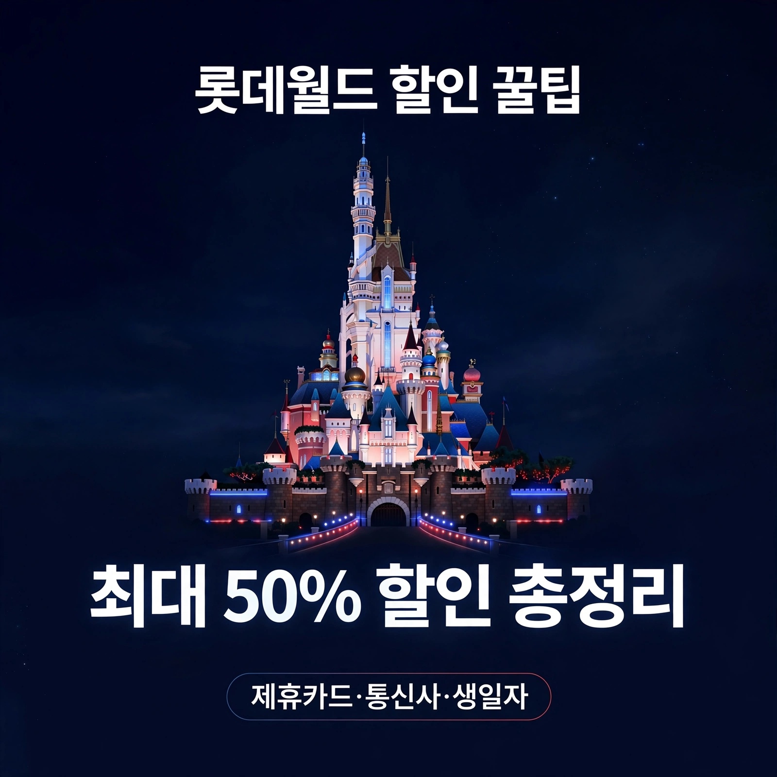 롯데월드 자유이용권 할인 및 제휴카드 혜택 총정리