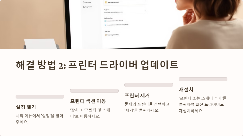 윈도우11에서 프린터가 인식되지 않을 때 해결하는 법