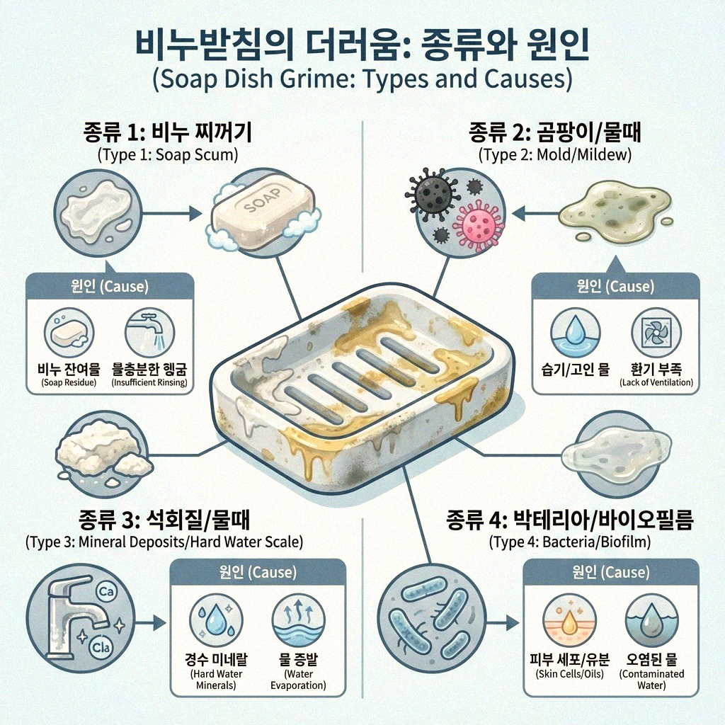욕실의 숨은 주범 비누받침 깨끗하게 청소하는 비결