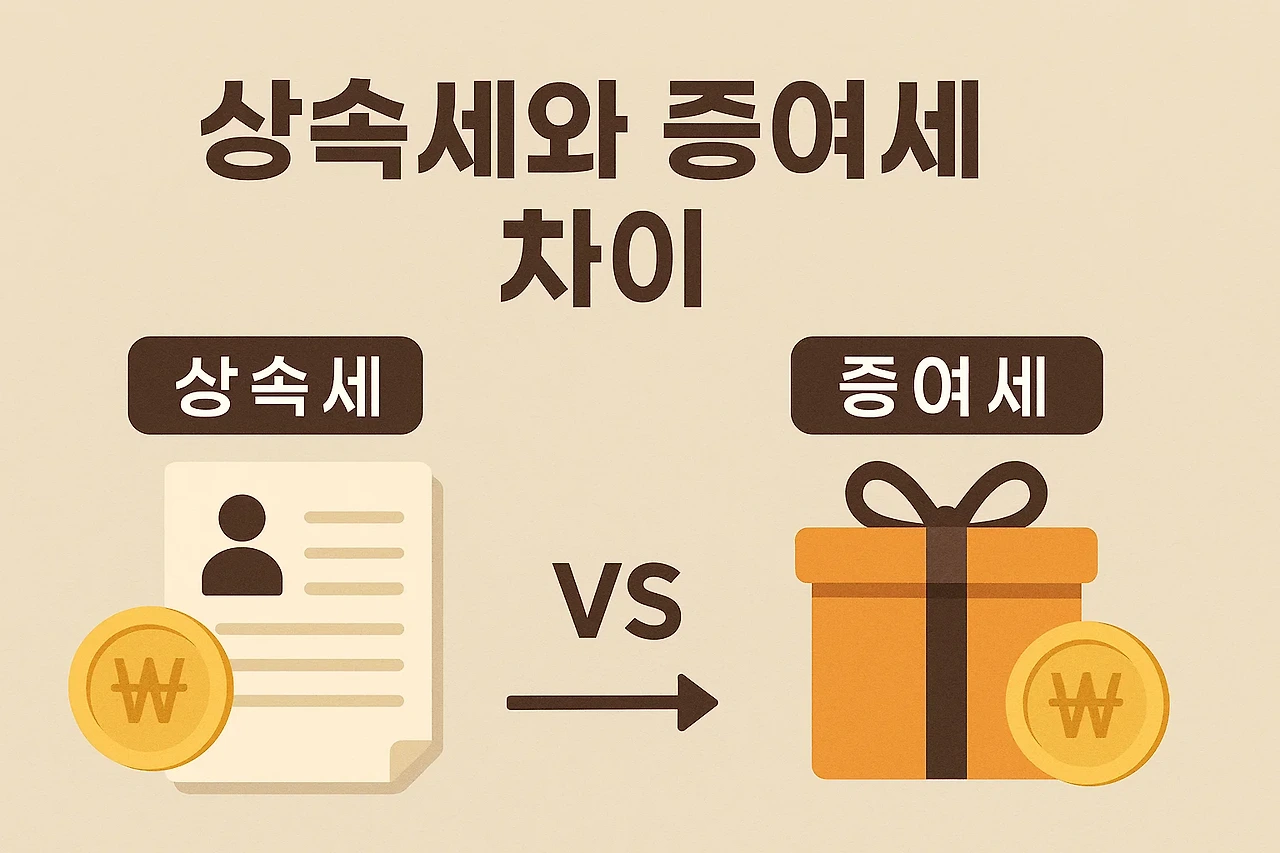 상속세와 증여세 차이점 안내 이미지