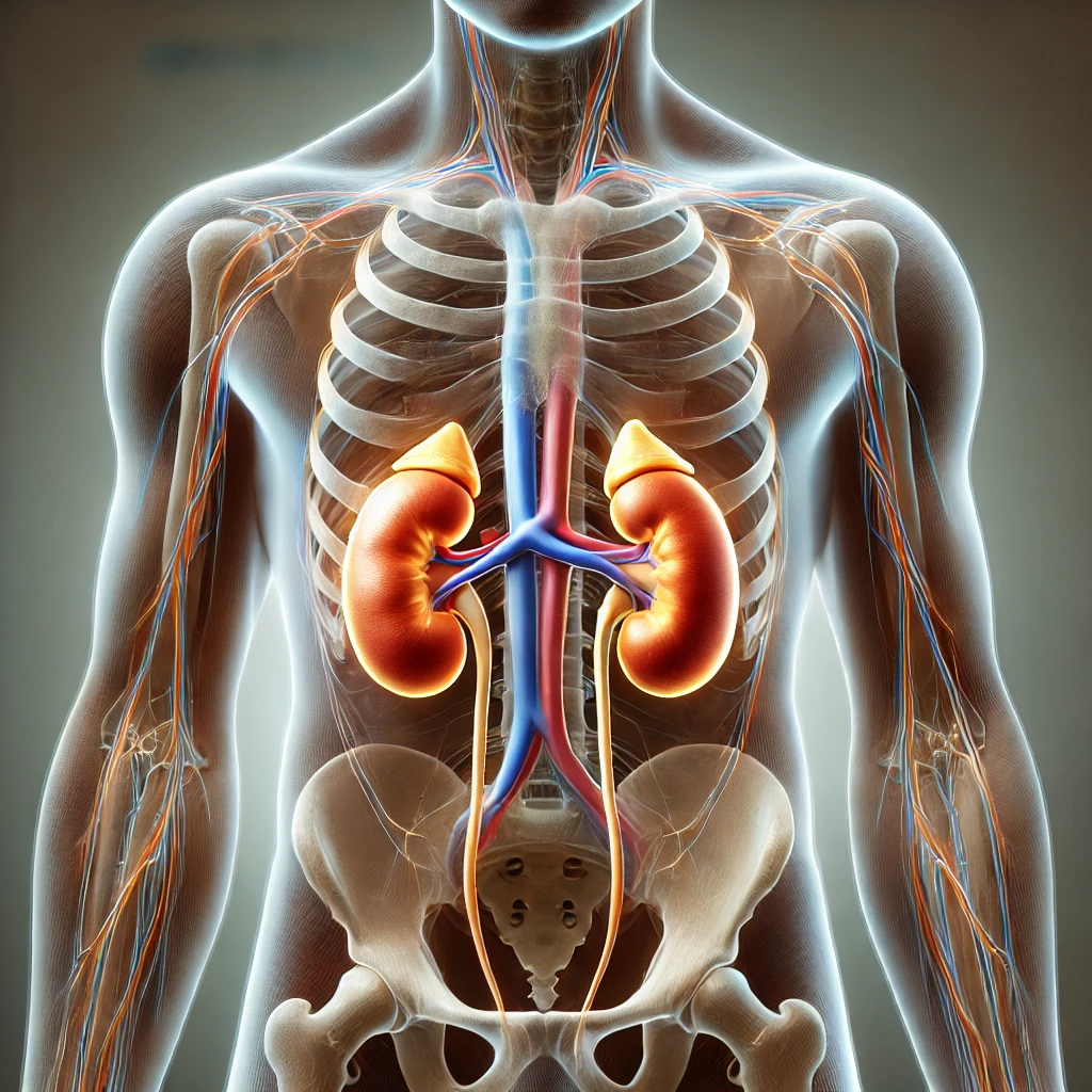 신체해부도 신장 이미지