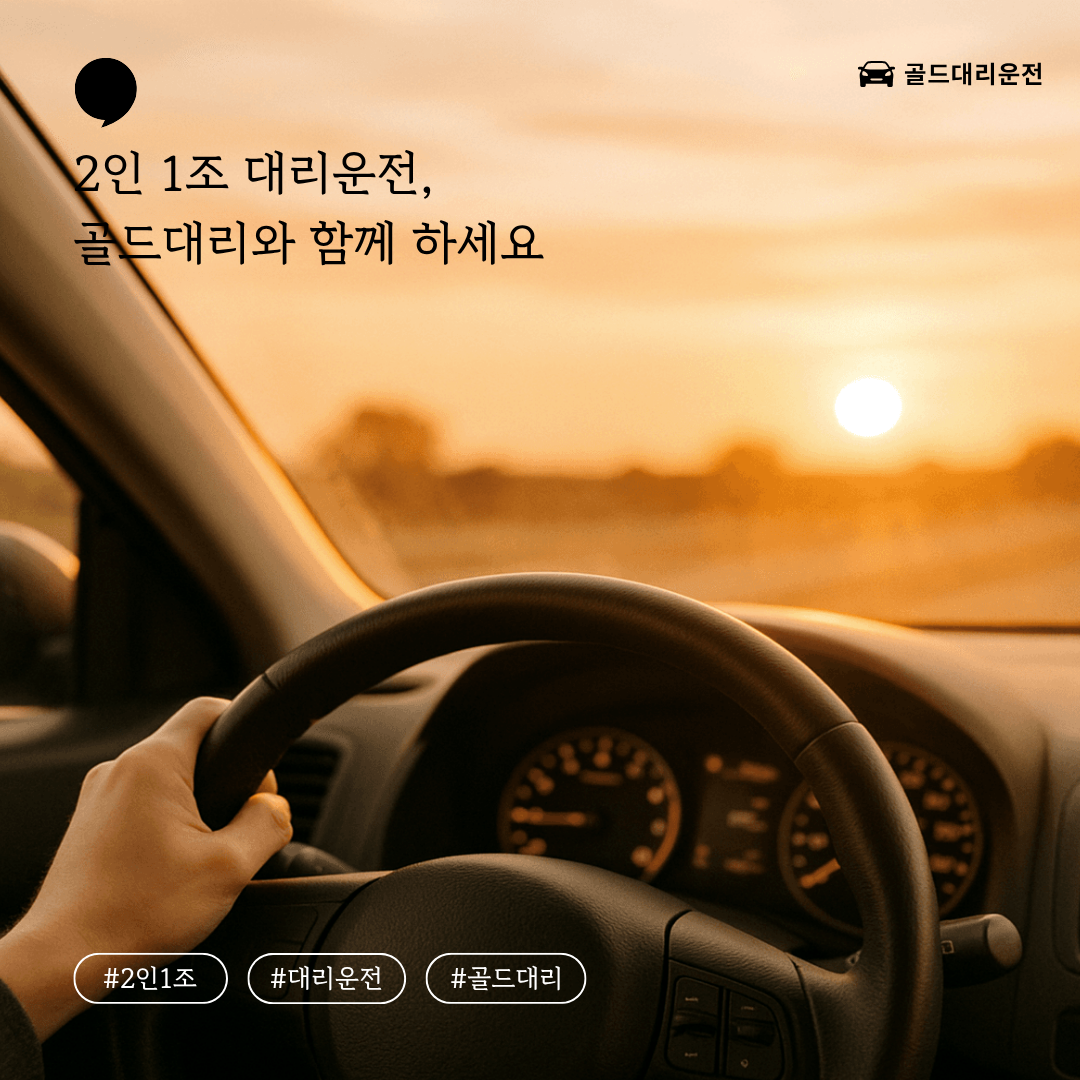 2인1조 대리운전 골드대리운전