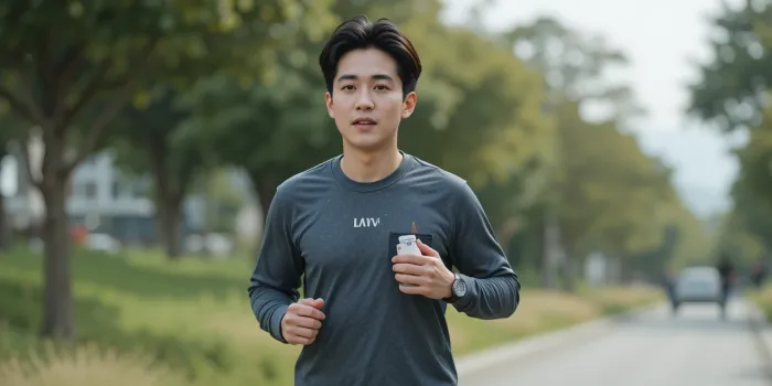 따뜻한 노을 아래 공원 산책 중인 커플