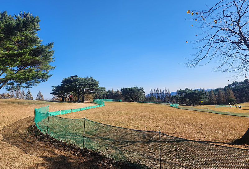 경주 화랑의 언덕 파크골프장. 경북 경주시 산내면 내일리 산261-2