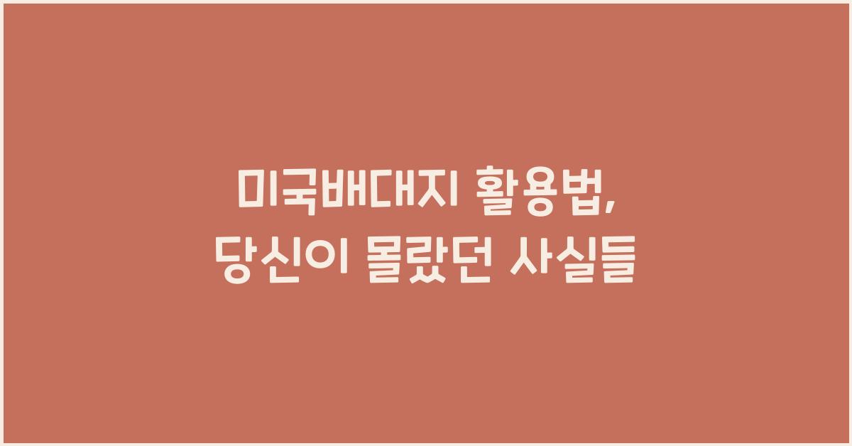 미국배대지