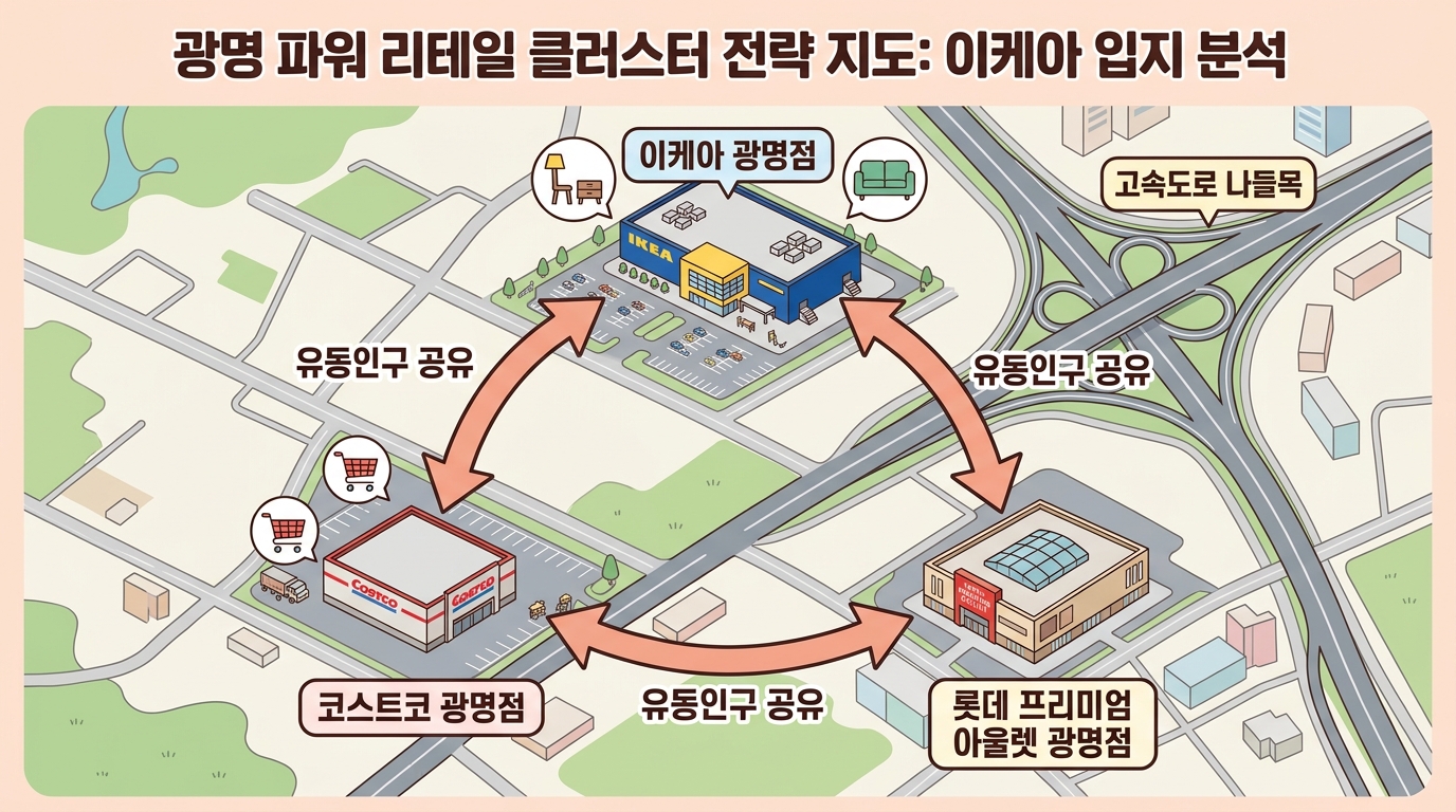이케아&middot;코스트코&middot;롯데아울렛 삼각 구도