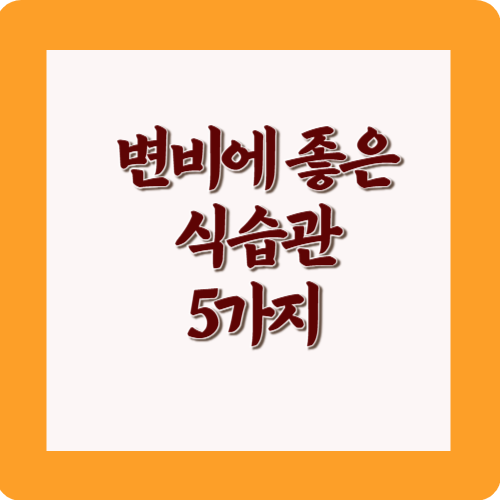 변비에좋은식습관5가지