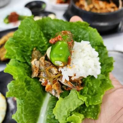 멸치 쌈밥 사진