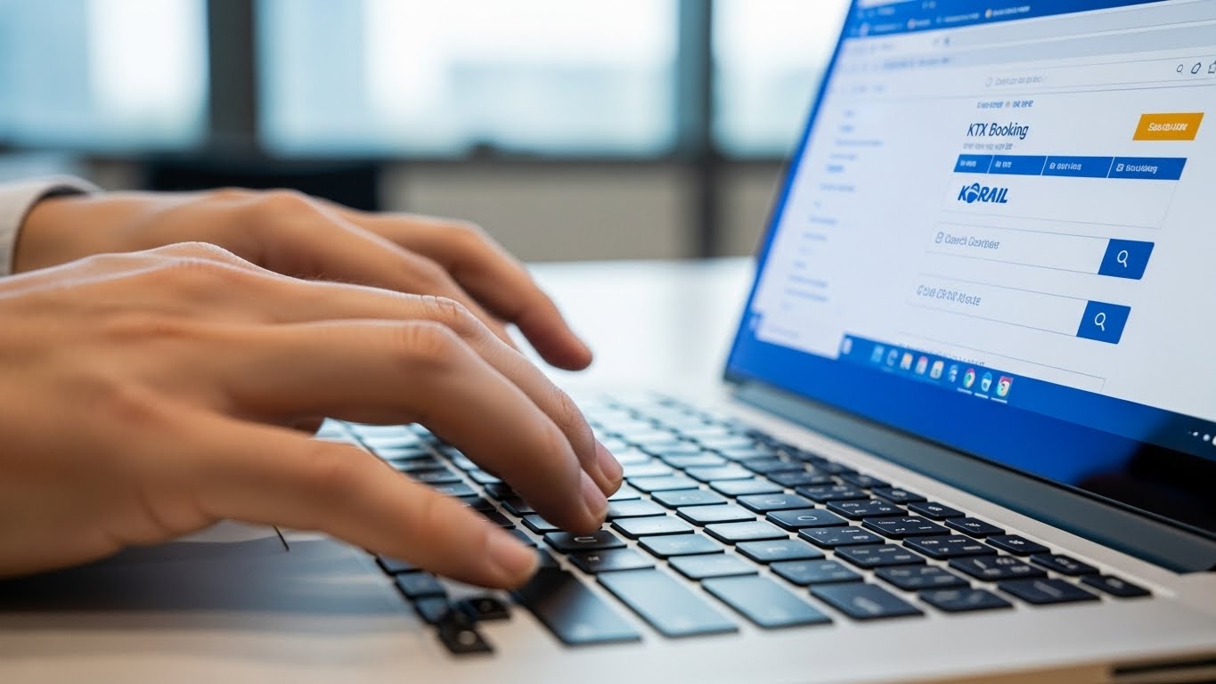 온라인으로 설날 KTX 예매를 하는 모습