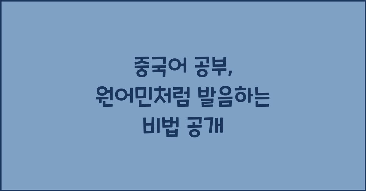 중국어 공부
