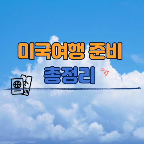 미국여행준비 총정리, 미국여행 준비물부부터 주의사항까지