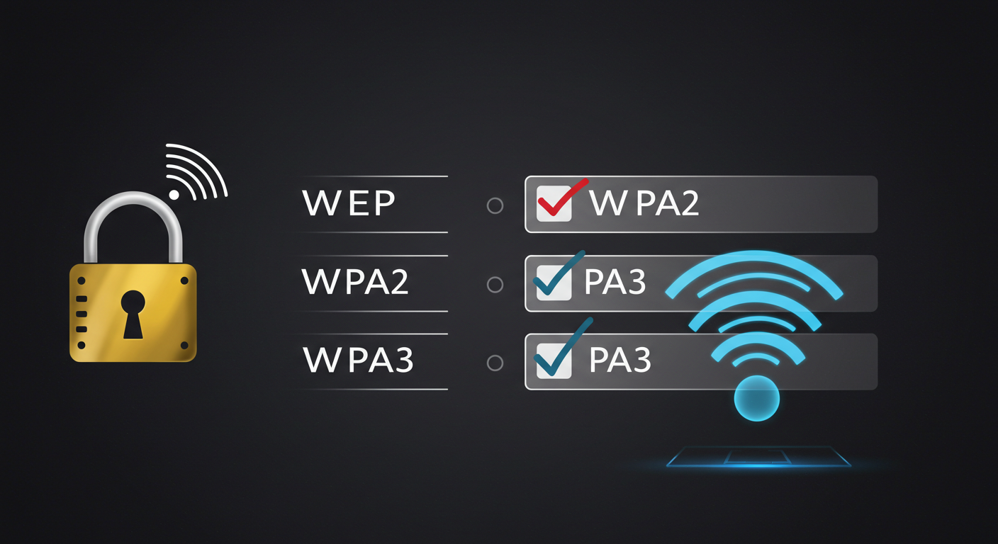 보안 설정 변경 (WEP -> WPA2/WPA3)
