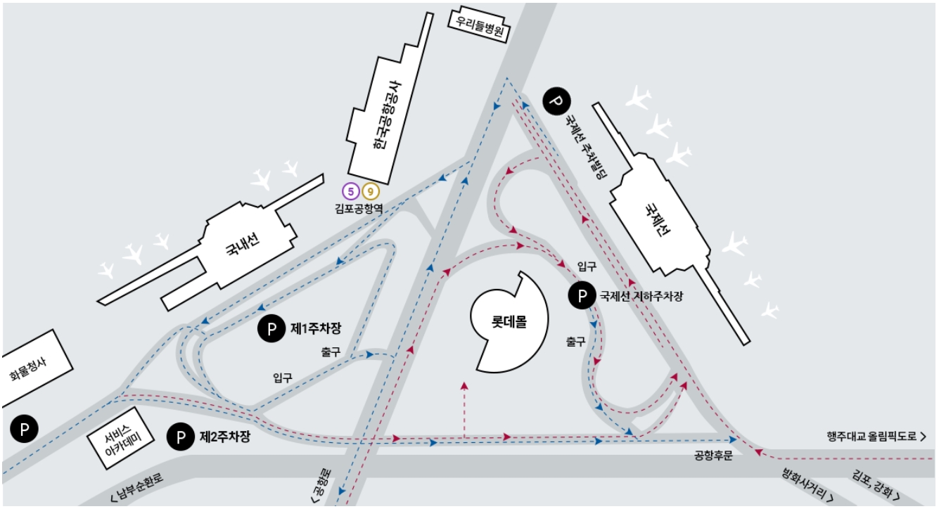 김포공항 주차장 위치