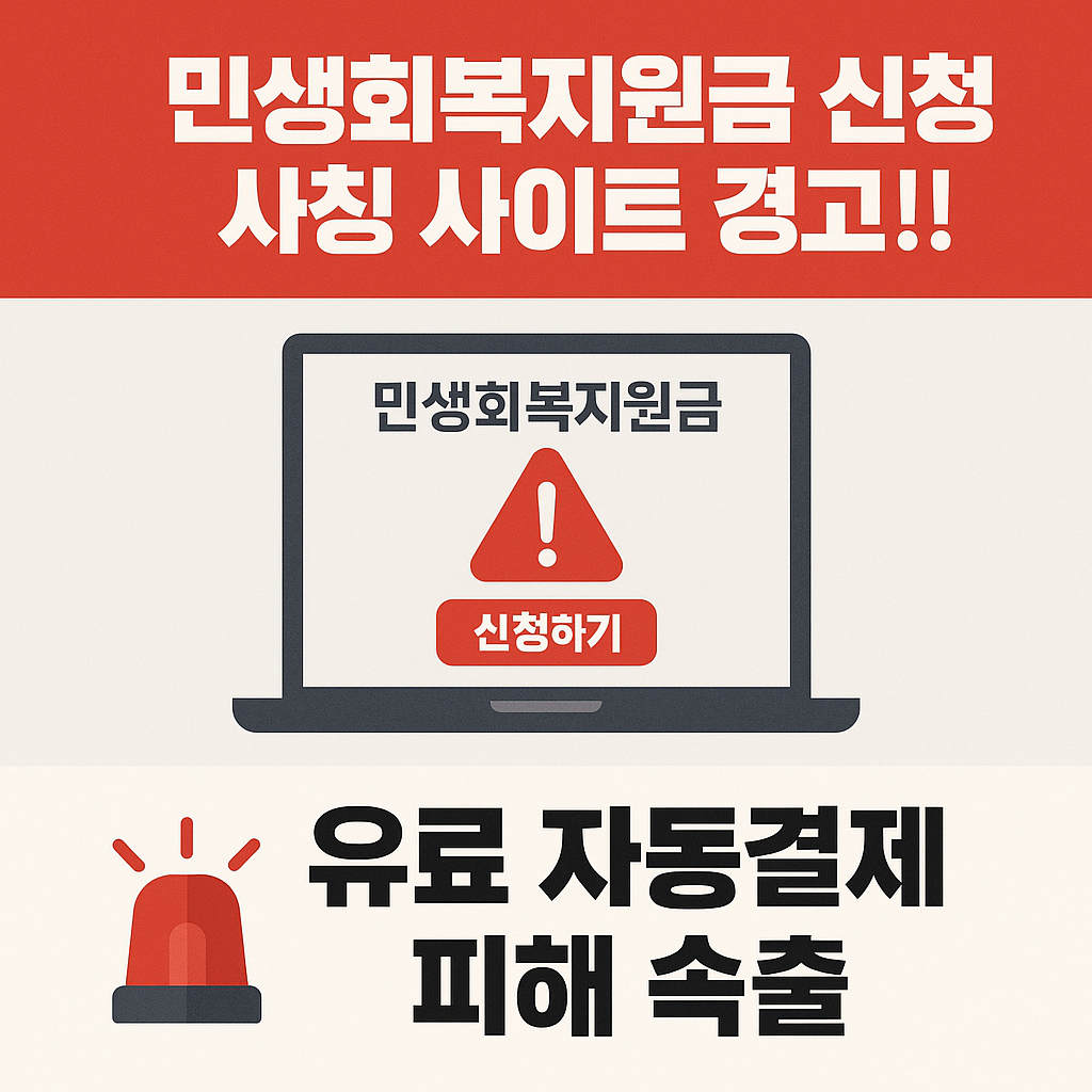 민생회복지원금 신청 사칭 사이트 경고! 유료 자동결제 피해 속출