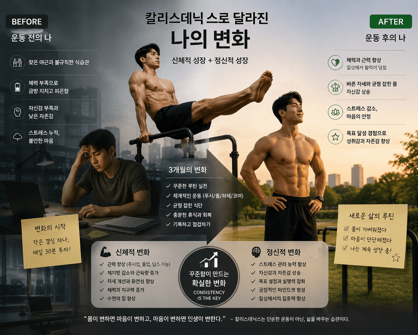 신체적 정신적 변화 상징 이미지