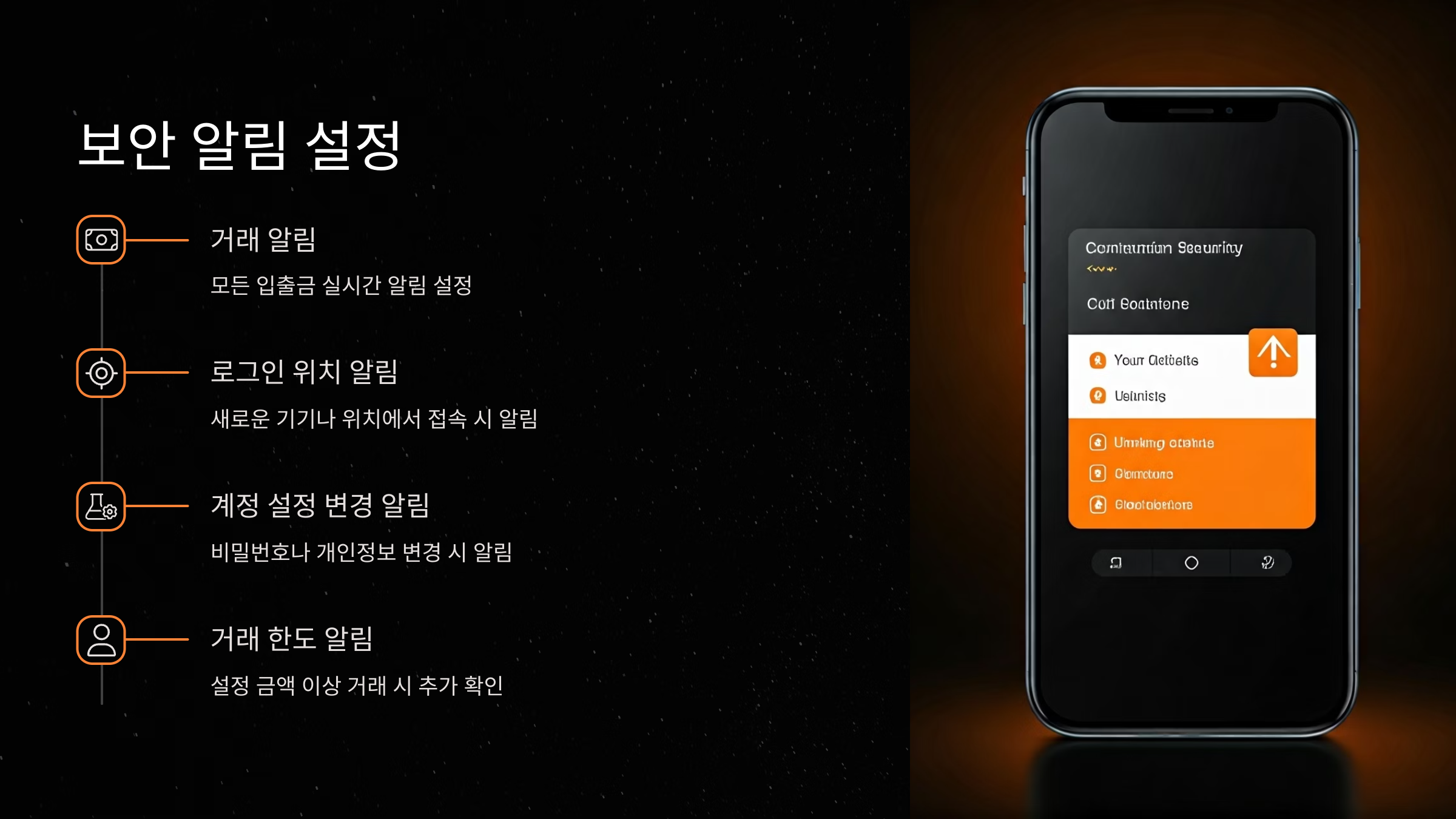 모바일뱅킹 보안 알림 설정