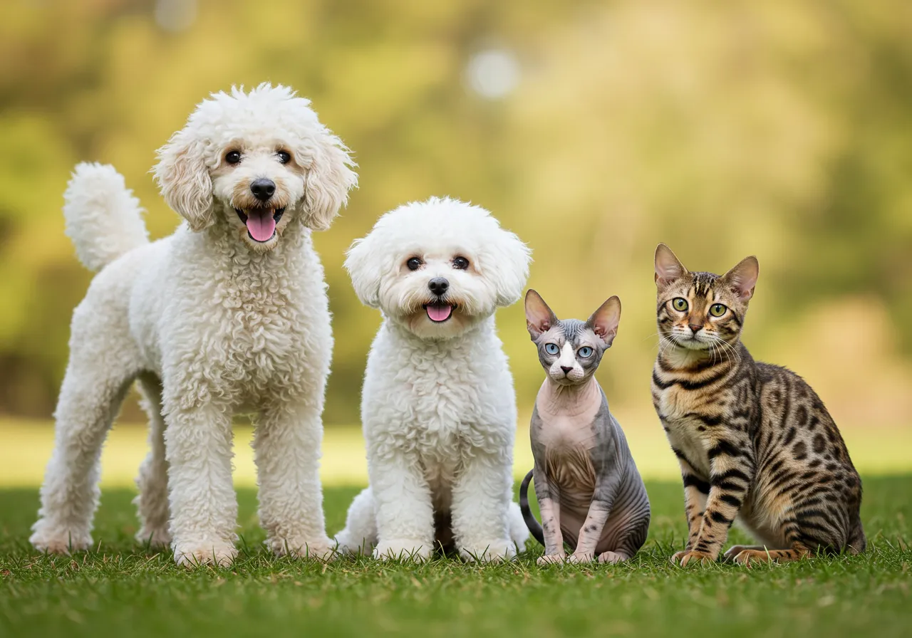 저알레르기반려동물, 스핑크스고양이, 푸들강아지, 알레르기동물, 반려동물추천