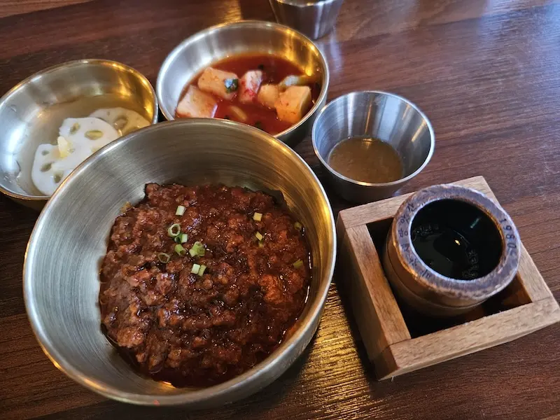 들기름 비빔밥 보리새우전 동인천 맛집 파랑새 방앗간