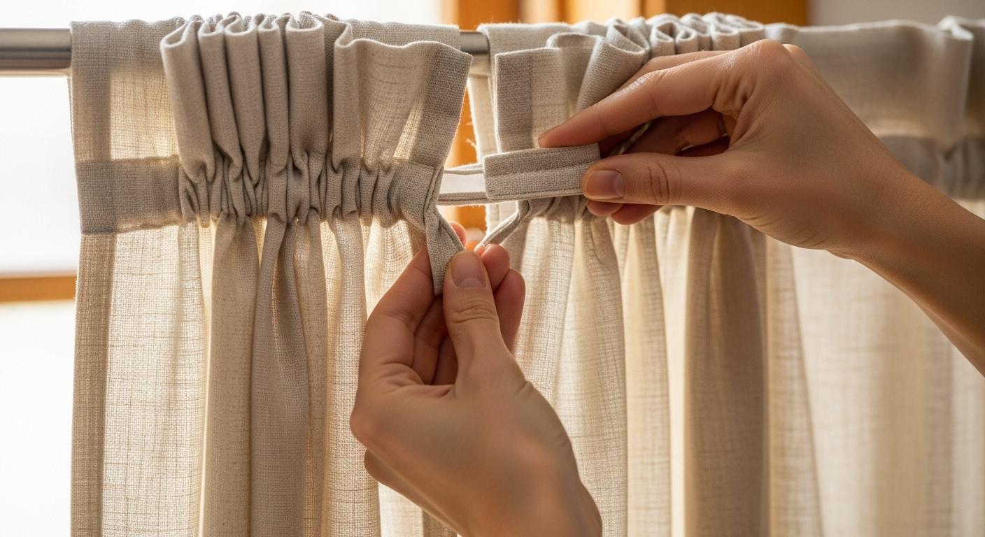 커텐2개연결방법