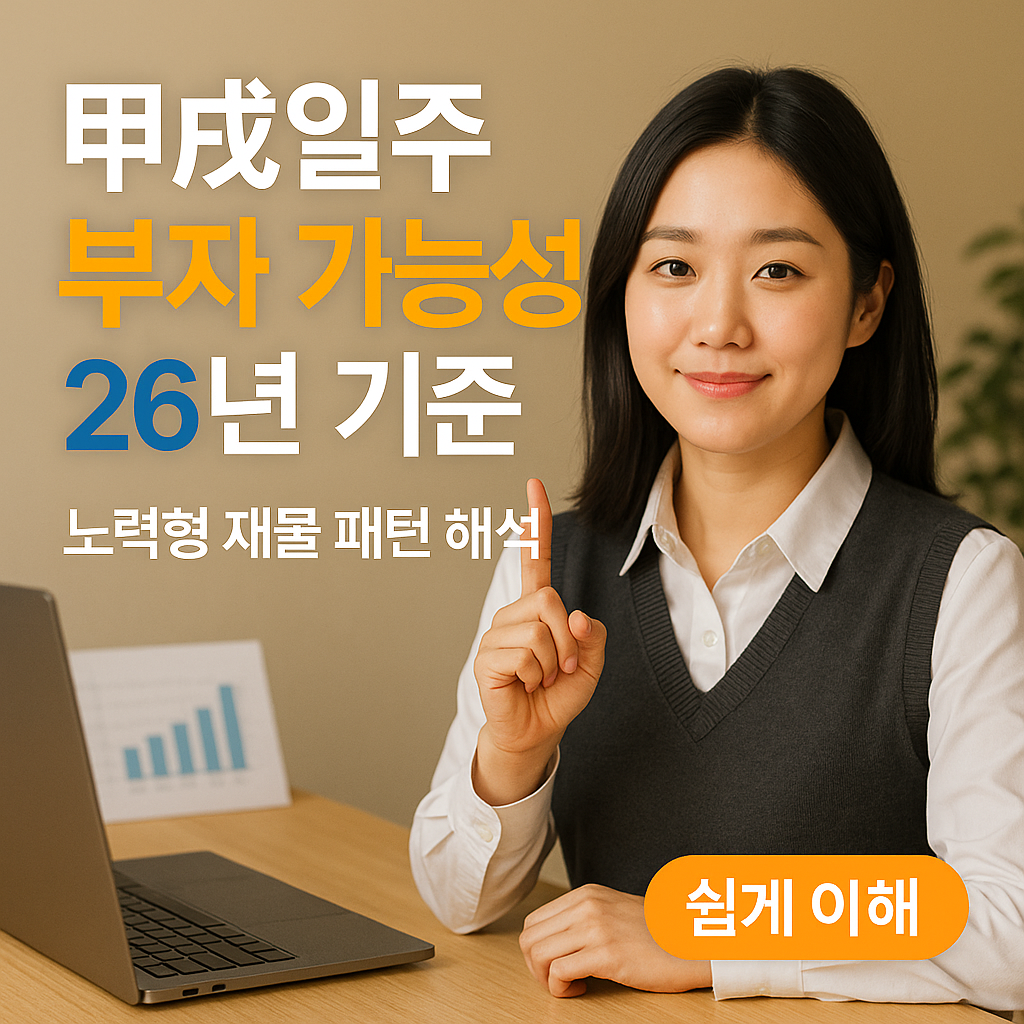 甲戌일주 부자 가능성 26년 기준 ｜ 노력형 재물 패턴 해석