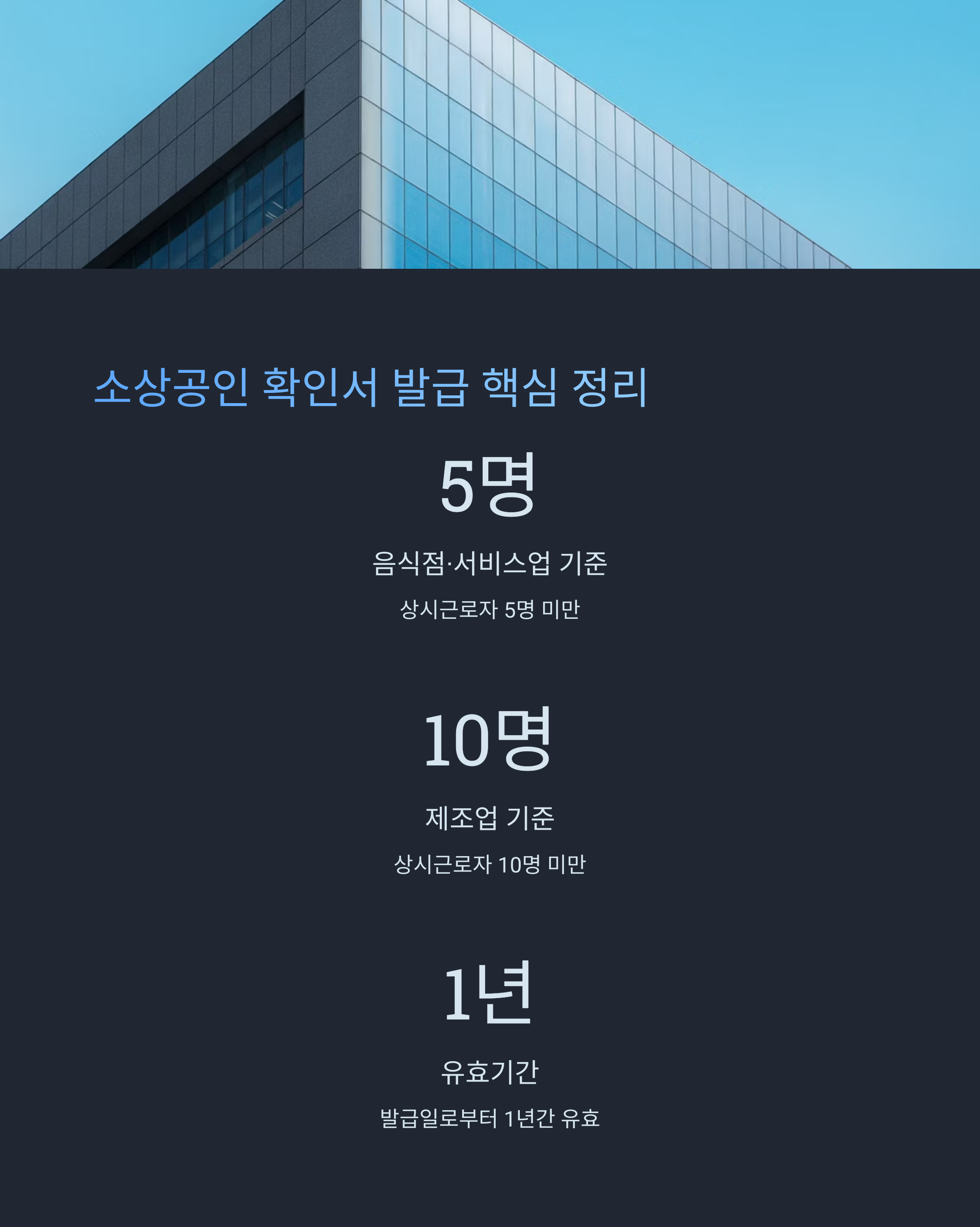 소상공인 기준 확인서 발급