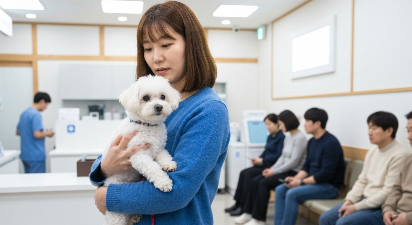 강아지 동물병원 대기