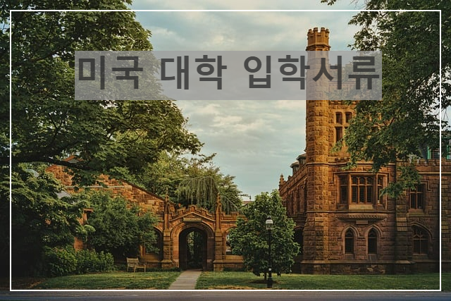 미국대학 입학서류