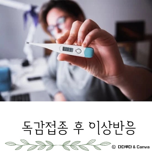 독감 접종후 증상 몸살 열 부으면 이상반응 생기면 신고