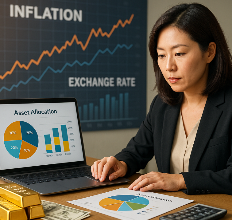 자산 배분과 경제 지표 분석 중인 전문가