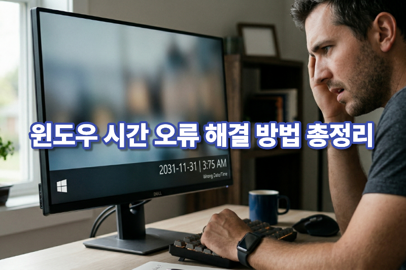 윈도우 시간 오류 해결 방법 대표 이미지