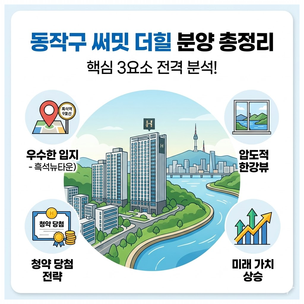 동작구 써밋 더힐 분양 총정리|흑석뉴타운 입지·한강뷰·청약 가치 분석