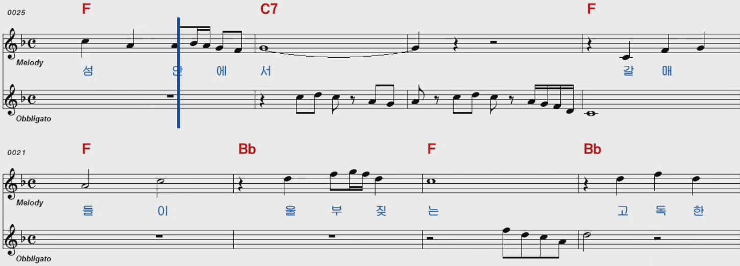 주현미(오기택) 등대지기 악보
