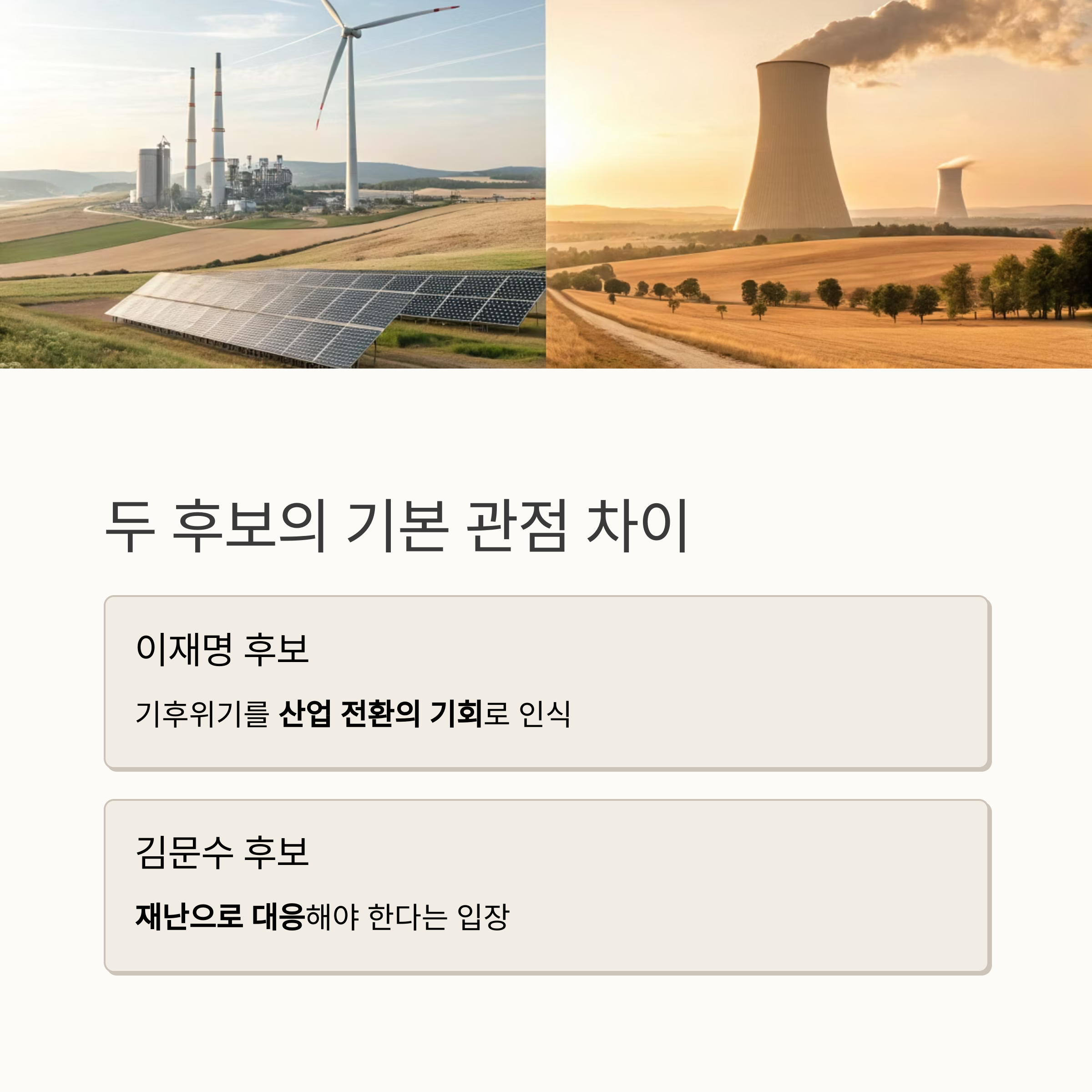 2025 대선 탄소경제 공약 비교 – 이재명 vs 김문수