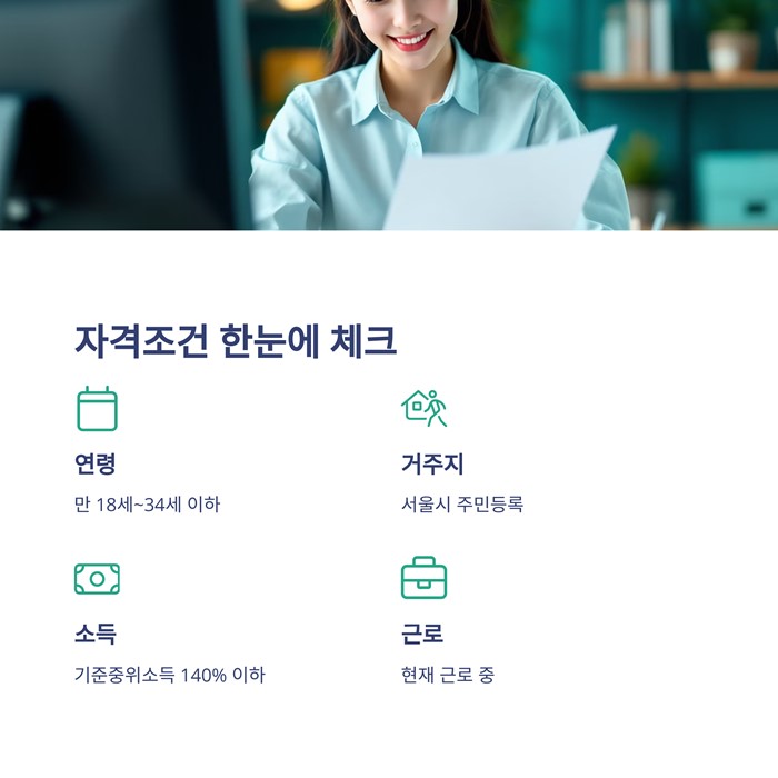 희망두배 청년통장 신청방법 자격 서류 기간 요약 이미지
