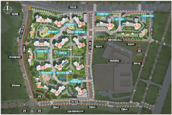 보라매 SK뷰 단지배치도