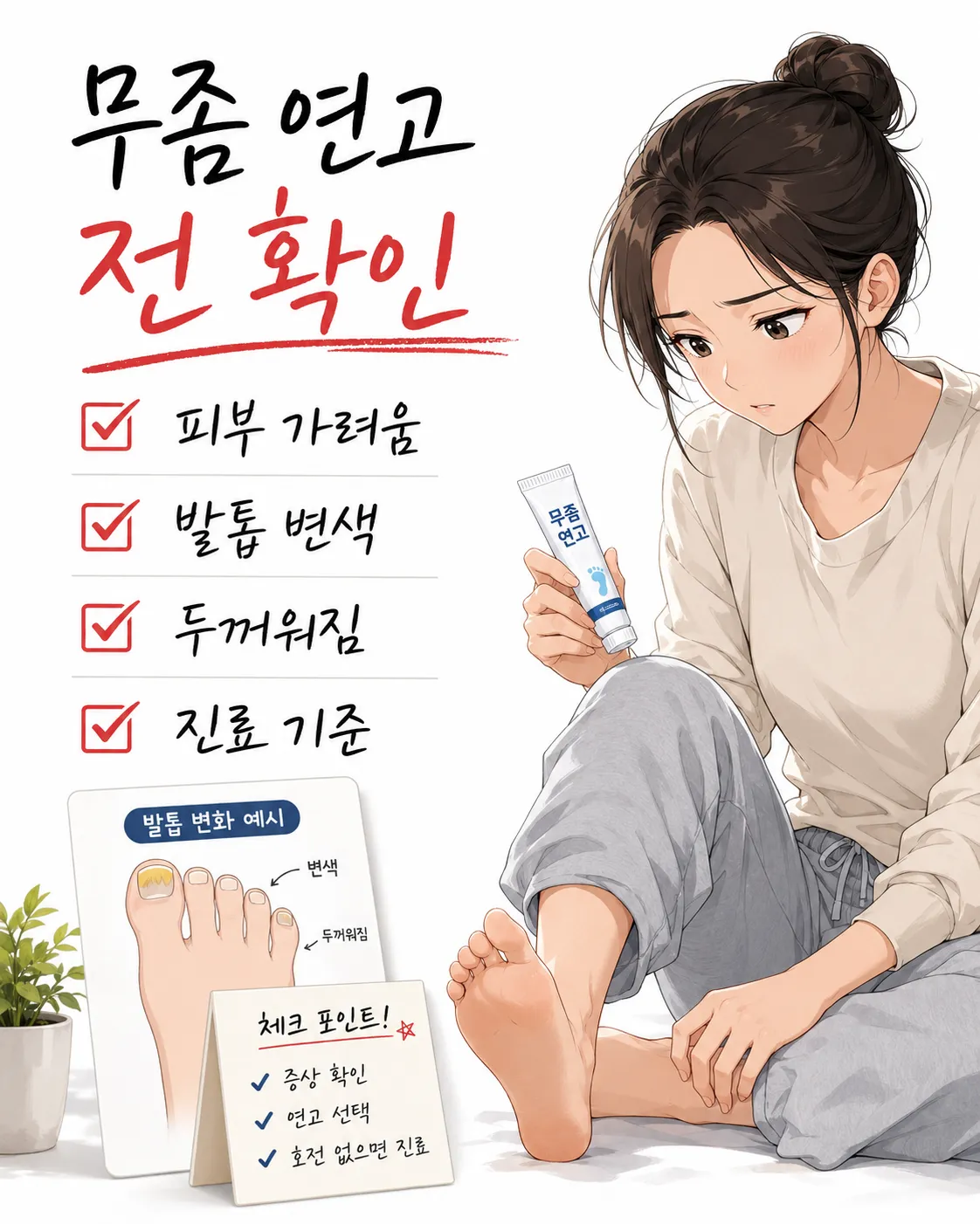 무좀 연고 전 발톱 확인