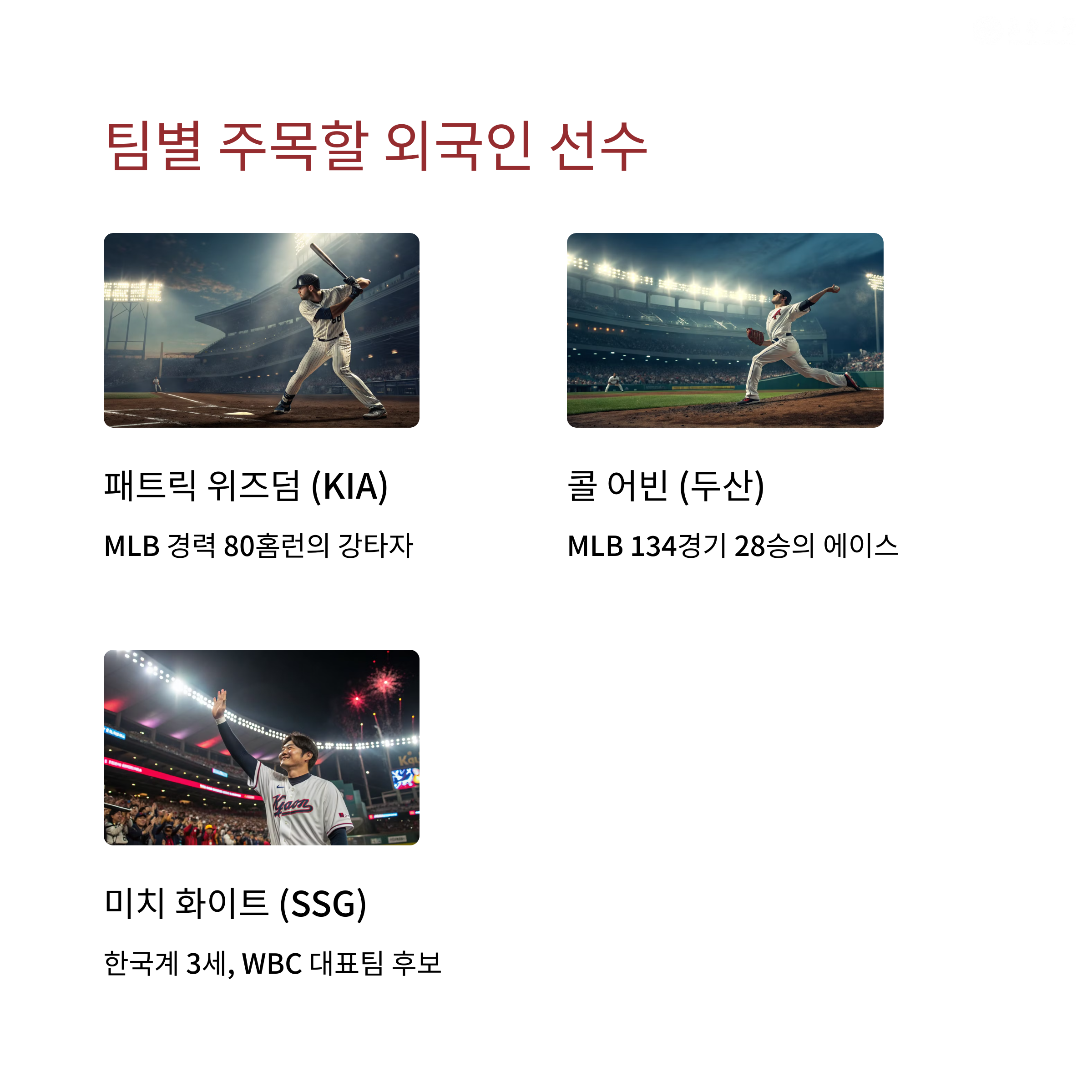 팀별 주요 외국인 선수 분석