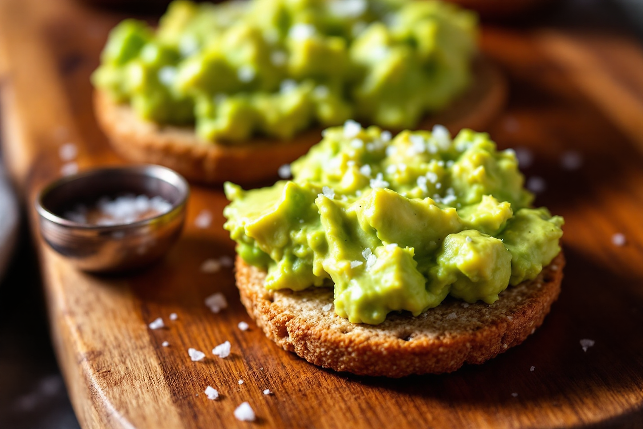 아보카도와 통밀 크래커