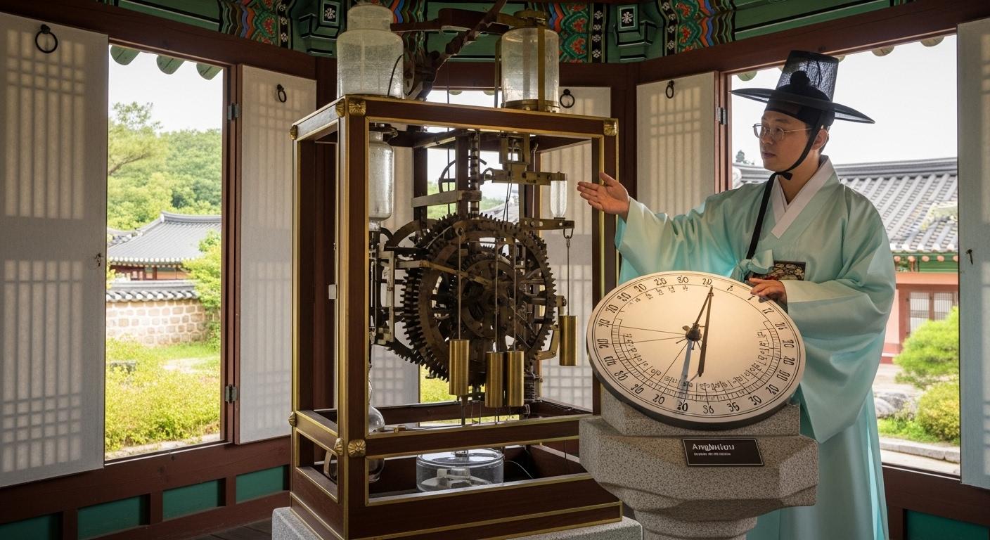 자격루와 앙부일구의 작동 원리
