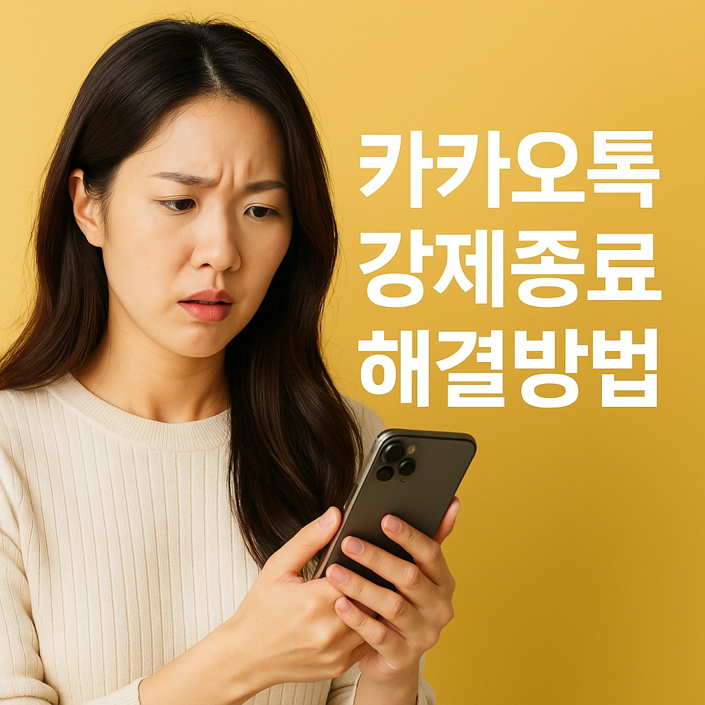 카카오톡 강제종료 해결방법