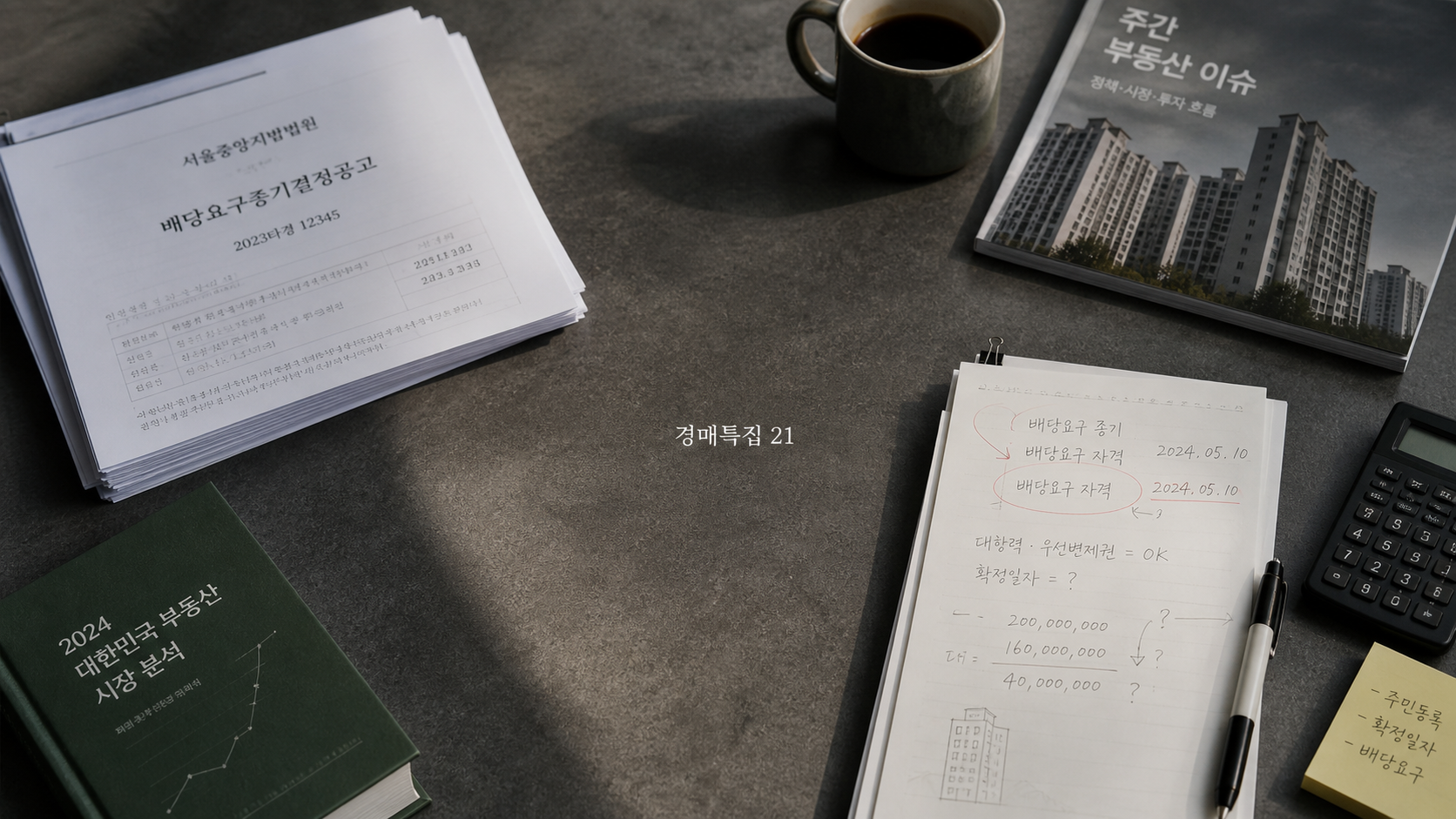 배당요구 종기, 하루 놓치면 생기는 일의 핵심 확인 항목을 정리한 부동산 경매 안내 표지
