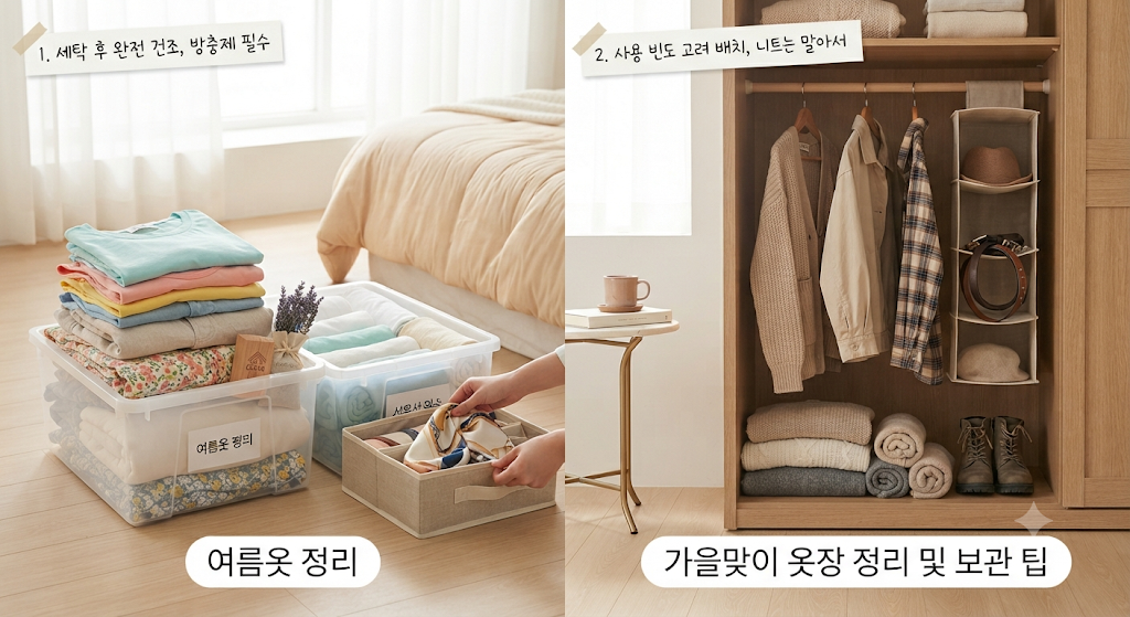 여름옷 정리와 가을맞이 옷장 정리 및 의류 보관 200% 활용 가이드