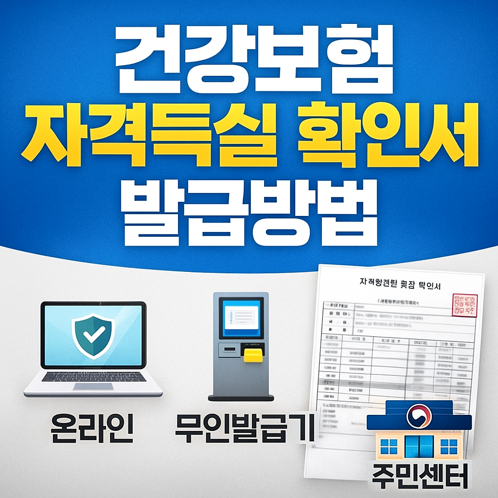 건강보험 자격득실 확인서 발급방법 2025 ❘ 직장&middot;지역가입자 발급 총정리