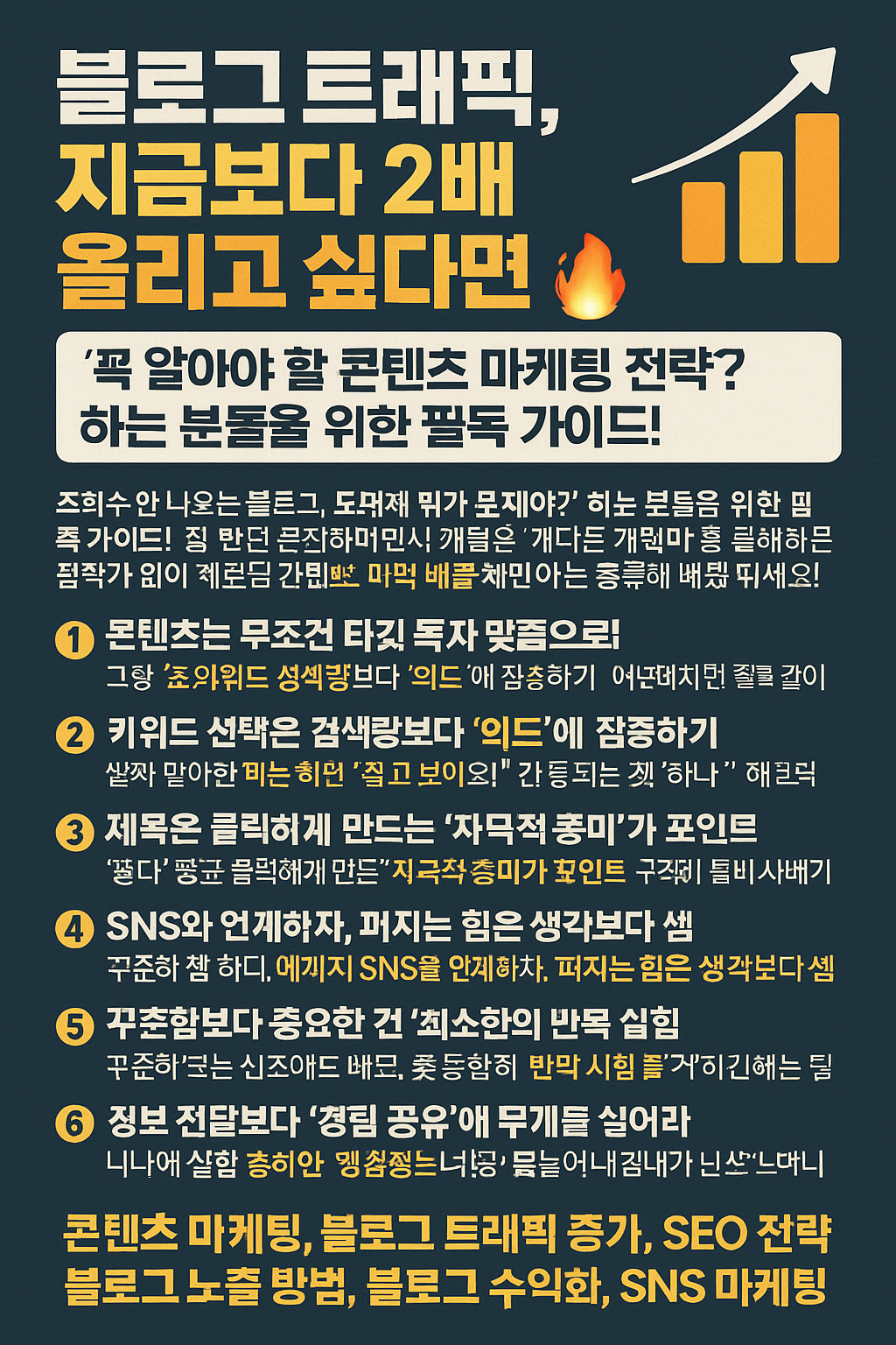 블로그 트래픽, 지금보다 2배 올리고 싶다면 꼭 알아야 할 콘텐츠 마케팅 전략!