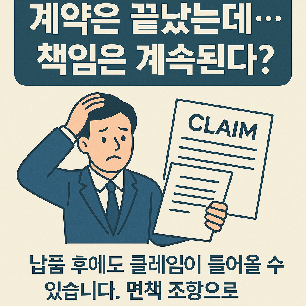 납품 후에도 클레임이 들어올 수 있습니다. 면책 조항으로 방어하세요!
